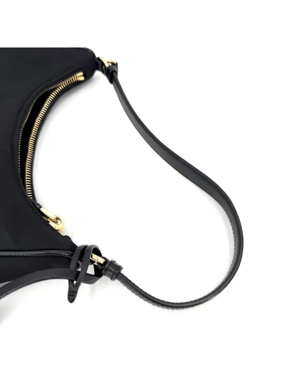 Prada Re Edition 2005 Re-Nylon Mini Bag Shoulder Nylon Black Gold